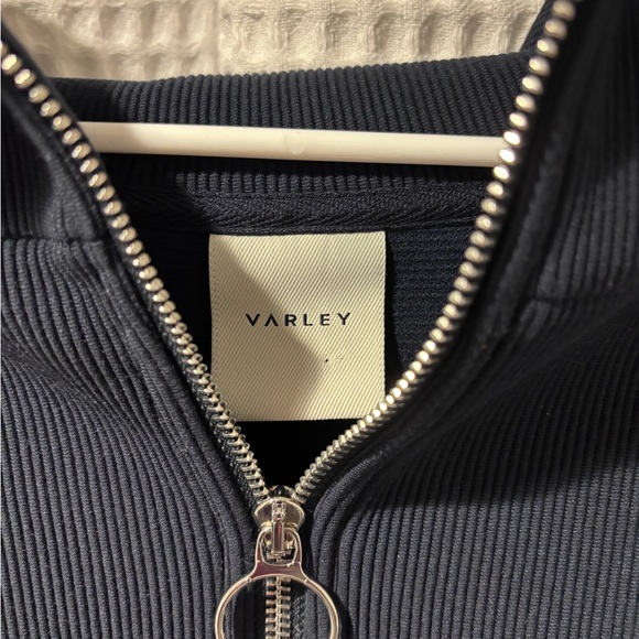 Varley Dark Blue Zip-Up Sweater - Picture 2 of 4
